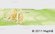 Physical Panoramic Map of the area around 63° 41' 4" N, 123° 10' 30" W
