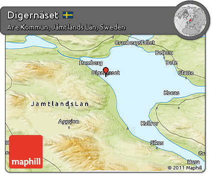 Physical 3D Map of Digernäset