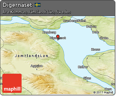 Physical 3D Map of Digernäset