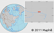 Gray Location Map of the area around 63° 41' 4" N, 132° 40' 30" E