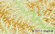 Physical Map of the area around 63° 41' 4" N, 136° 4' 29" E