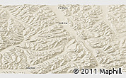 Shaded Relief 3D Map of the area around 63° 41' 4" N, 138° 37' 30" E