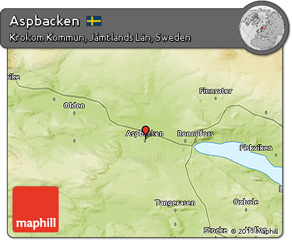 Physical 3D Map of Aspbacken