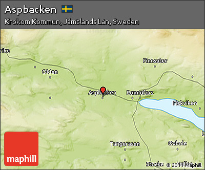 Physical 3D Map of Aspbacken