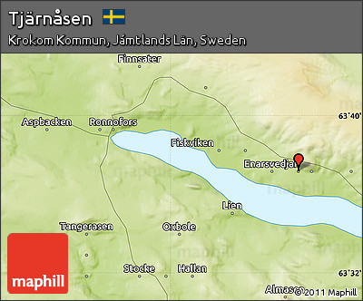 Physical Map of Tjärnåsen