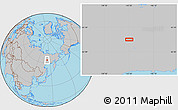 Gray Location Map of the area around 63° 41' 4" N, 142° 52' 30" E