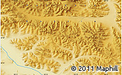 Physical Map of the area around 63° 41' 4" N, 142° 52' 30" E