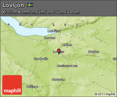 Physical Map of Lövsjön