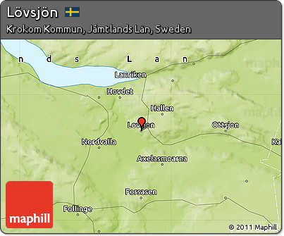 Physical Map of Lövsjön
