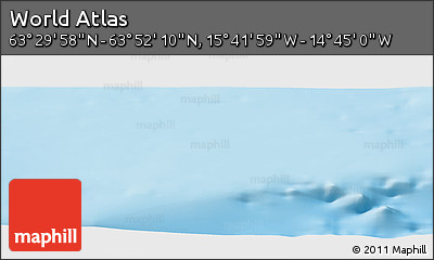 Physical Panoramic Map of the Area around 63° 41' 4" N, 15° 13' 29" W