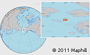 Gray Location Map of the area around 63° 41' 4" N, 168° 13' 29" W