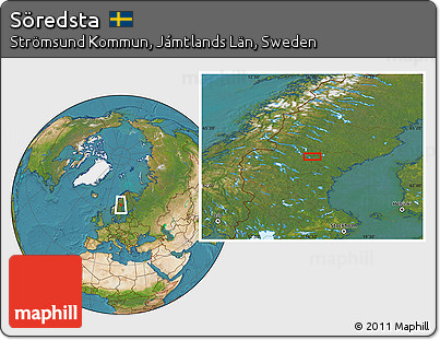 Satellite Location Map of Söredsta