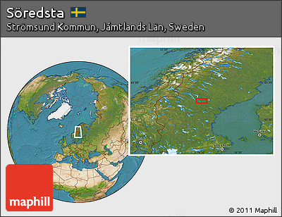 Satellite Location Map of Söredsta
