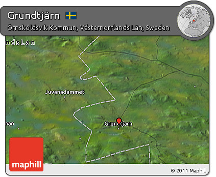 Satellite 3D Map of Grundtjärn