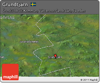 Satellite 3D Map of Grundtjärn