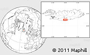 Blank Location Map of the area around 63° 41' 4" N, 18° 37' 30" W