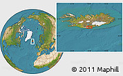 Satellite Location Map of the area around 63° 41' 4" N, 18° 37' 30" W