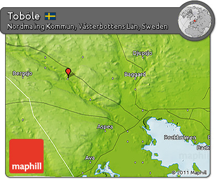 Physical 3D Map of Toböle