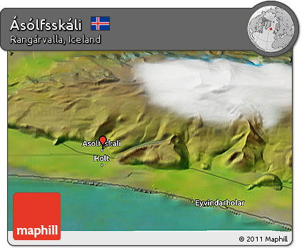 Satellite 3D Map of Ásólfsskáli