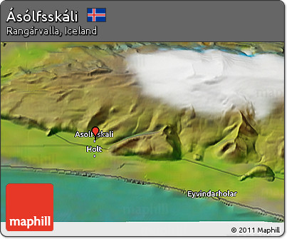 Satellite 3D Map of Ásólfsskáli