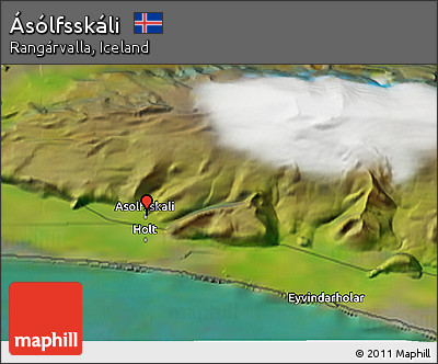 Satellite 3D Map of Ásólfsskáli