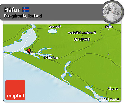 Physical 3D Map of Háfur