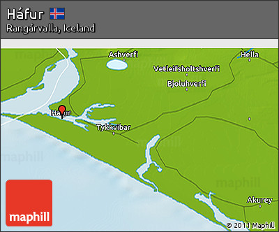 Physical 3D Map of Háfur