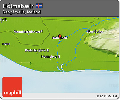 Physical 3D Map of Hólmabæir