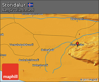 Political 3D Map of Stóridalur