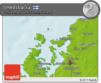Physical 3D Map of Smedsbacka