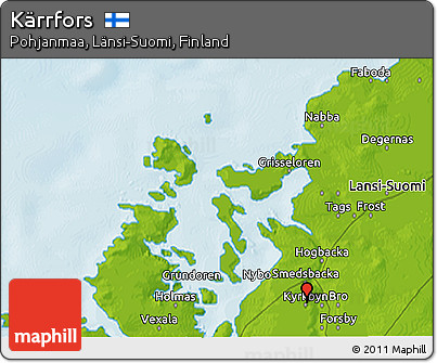 Physical 3D Map of Kärrfors