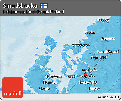 Political 3D Map of Smedsbacka