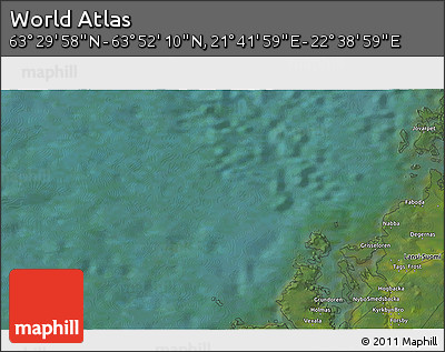 Satellite 3D Map of the Area around 63° 41' 4" N, 22° 10' 29" E