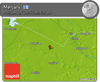 Physical 3D Map of Merjärv