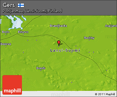 Physical 3D Map of Gers