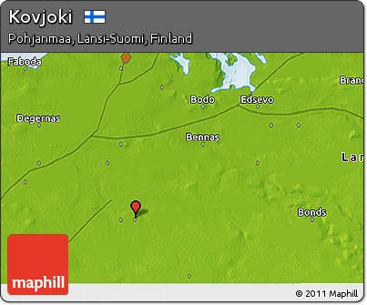 Physical 3D Map of Kovjoki