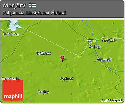 Physical 3D Map of Merjärv