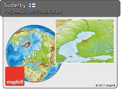 Physical Location Map of Söderby