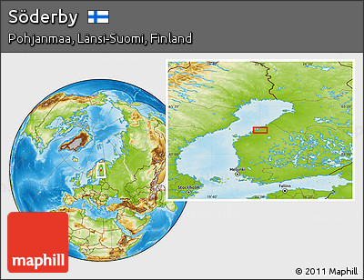 Physical Location Map of Söderby