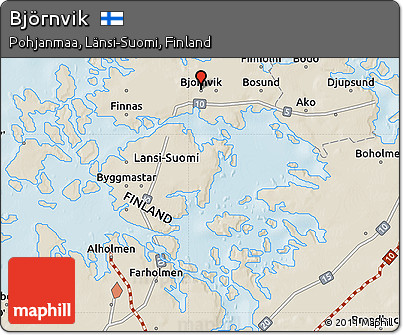 Shaded Relief Map of Björnvik