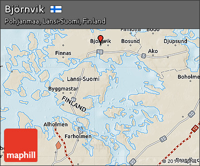 Shaded Relief Map of Björnvik