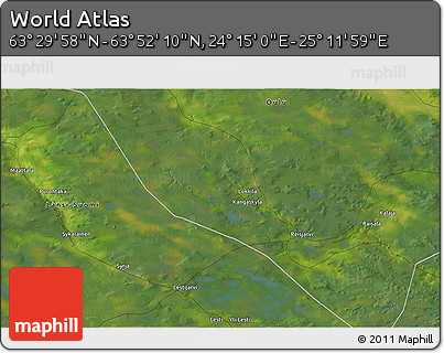 Satellite 3D Map of the Area around 63° 41' 4" N, 24° 43' 30" E
