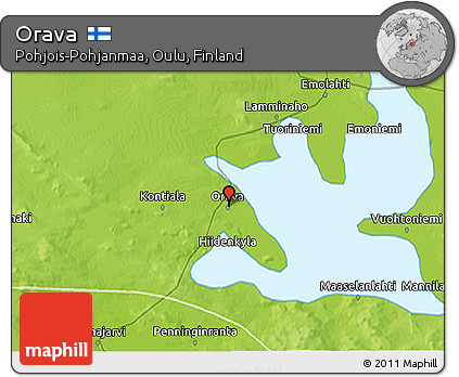 Physical 3D Map of Orava