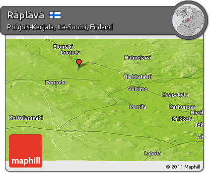 Physical Panoramic Map of Räplävä