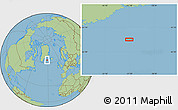 Savanna Style Location Map of the area around 63° 41' 4" N, 31° 22' 30" W