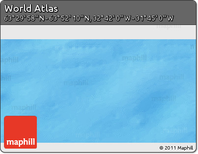 Physical 3D Map of the Area around 63° 41' 4" N, 32° 13' 30" W