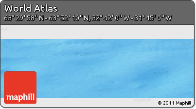 Physical Panoramic Map of the Area around 63° 41' 4" N, 32° 13' 30" W