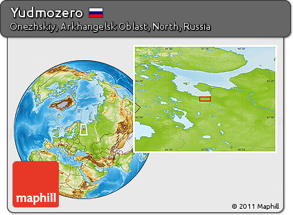 Physical Location Map of Yudmozero