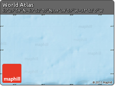 Physical Map of the Area around 63° 41' 4" N, 38° 10' 29" W