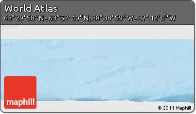 Physical Panoramic Map of the Area around 63° 41' 4" N, 38° 10' 29" W